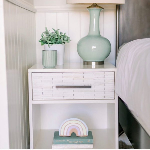 【Furniture】Wood Tiled Nightstand (20