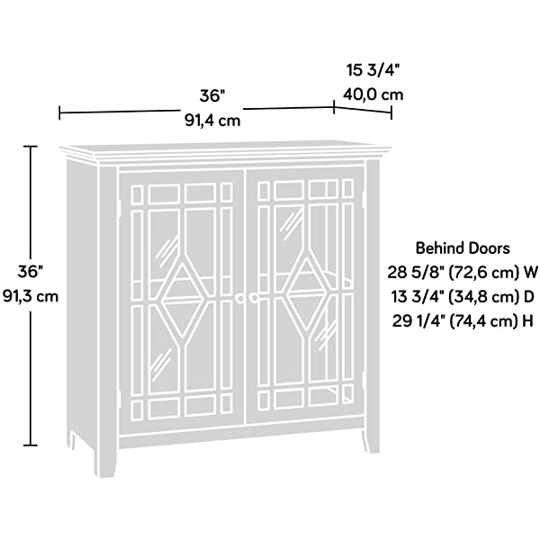Sauder Shoal Creek Display Cabinet, Indigo Blue finish