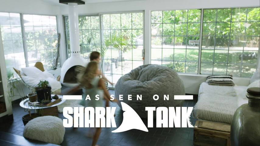 【Furniture】Faux Fur Bean Bag Chair, Convertible Chair Folds from Bean Bag to Bed, As Seen on Shark Tank