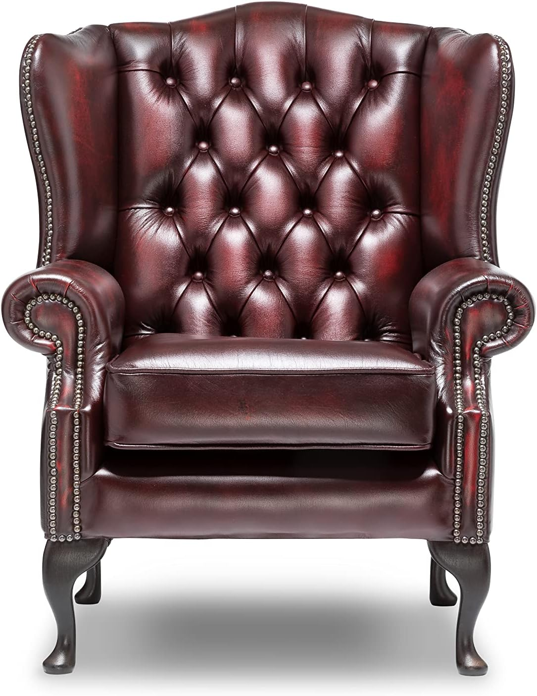 Chesterfield wingback armchairs