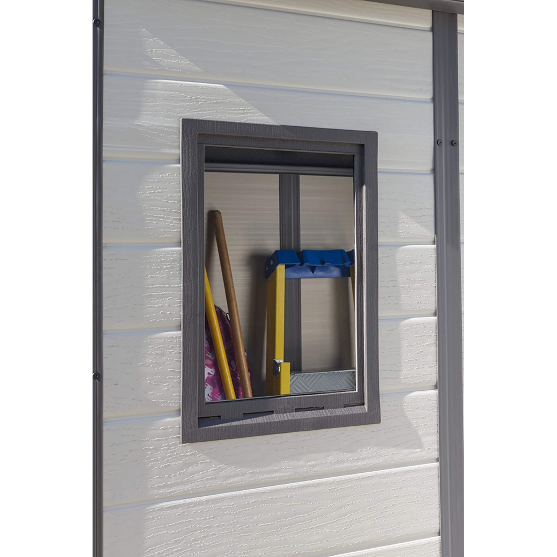 Kate Manor Loft Outdoor Plastic Garden Storage Shed, 6 x 6 Feet