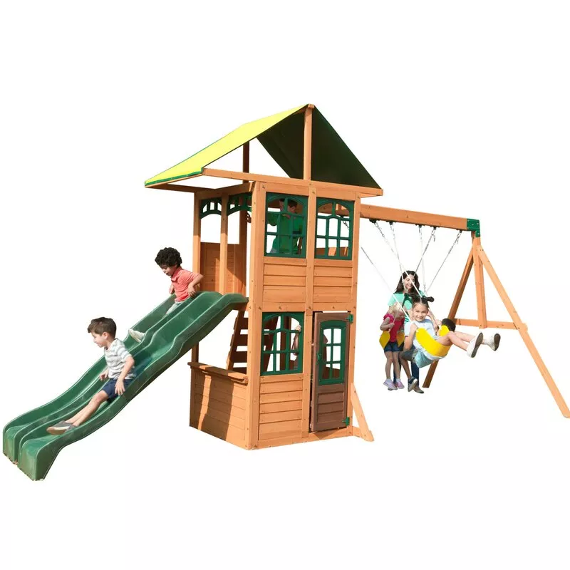 TREASURE COVE WOODEN SWING SET