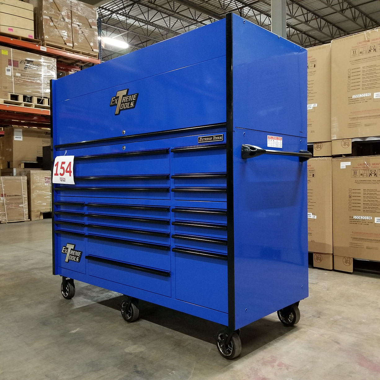 used toolboxShowRoom Demo, Extreme Tools 72 x 30 19 Drawers Roller Cabinet & Power Hutch Combo