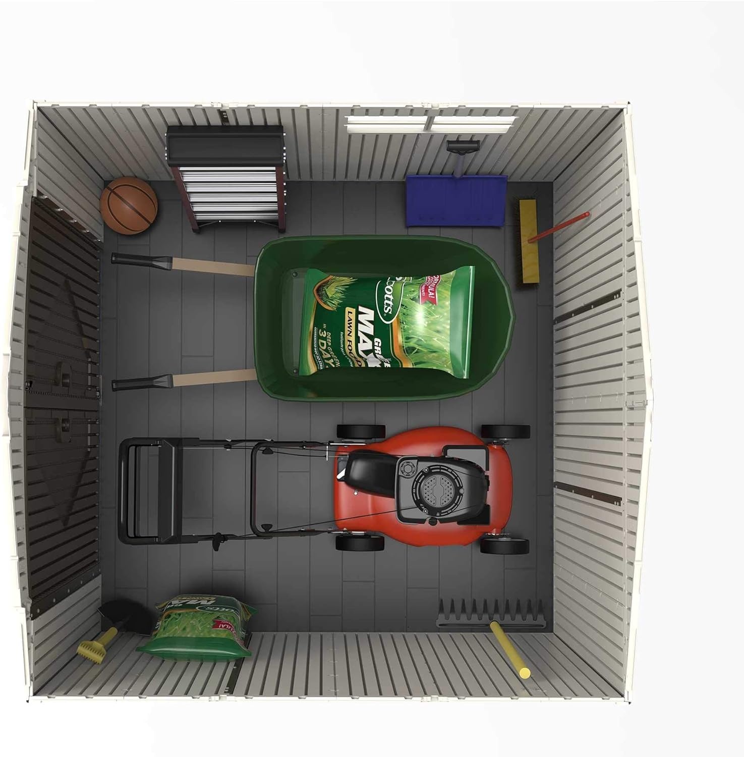 Lifetime 60190 7 x 7ft Heavy Duty Plastic Shed, Beige