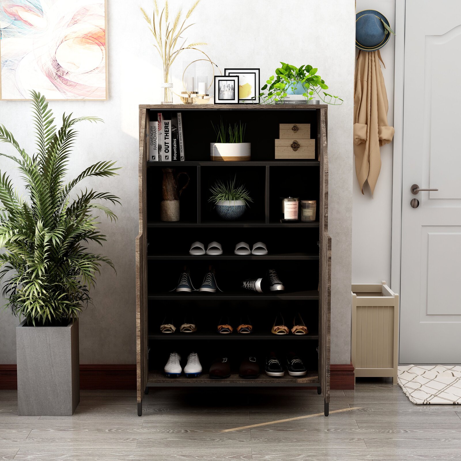 【Furniture】18 Pair Shoe Storage Cabinet