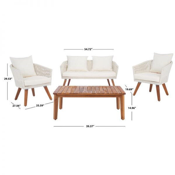 Rattan 4-Seat Group with Cushion