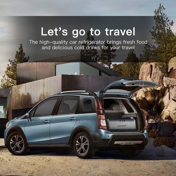 BODEGA 12 Volt Refrigerator Portable Freezer, Car Fridge Dual Zone APP Control -4℉-68℉ RV Electric