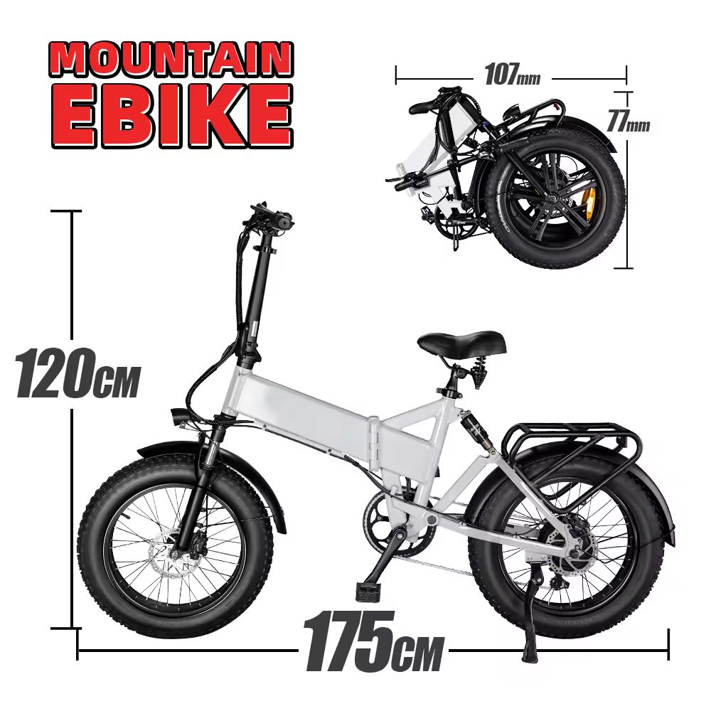 48V 500W 15AH Foldable Bicycle E-Bike ebike 20 Inch Fat Tire electric folding fat bike e bicycle