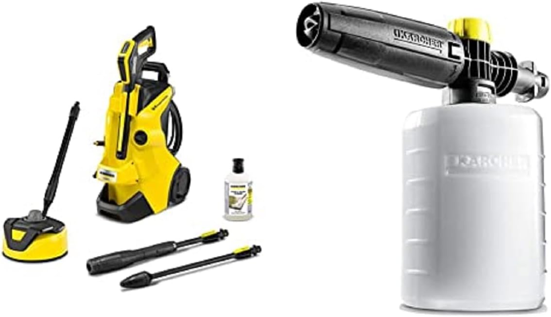 Kärcher K 4 Premium Power Control Car & Home high pressure washer: Intelligent app support - the right solution for heavier soiling - incl. hose reel and car & home kit