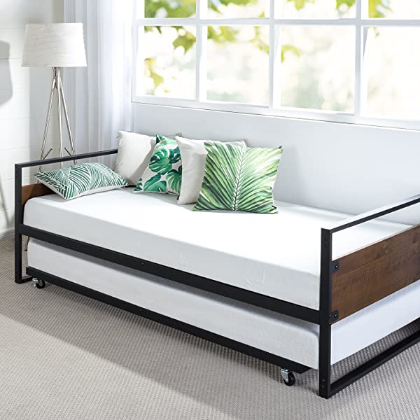Zinus Suzanne Twin Daybed Frame & Suzanne Twin Daybed and Trundle Frame Set Frame + Twin Daybed and Trundle Frame Set