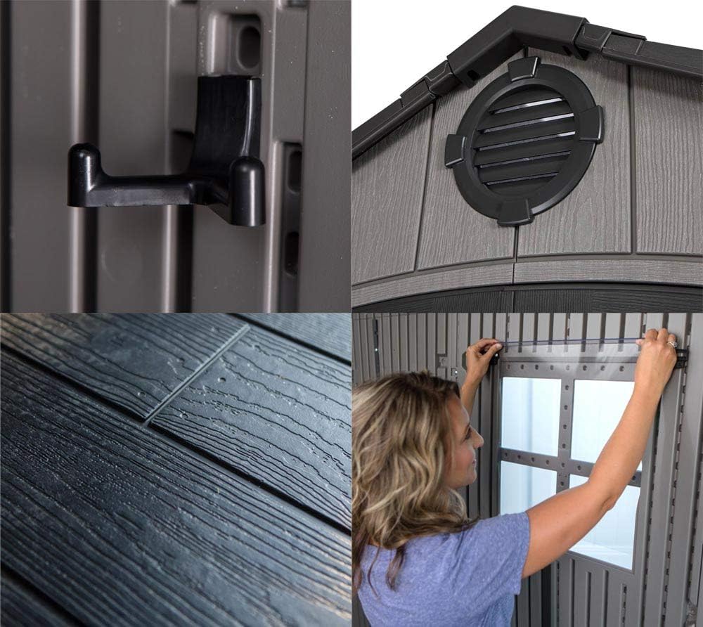 Lifetime 8 Ft. x 10 Ft. Outdoor Storage Shed Storm Dust