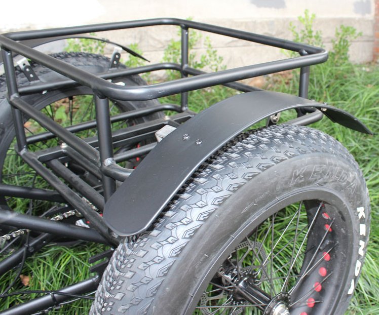 48V 1000W snowmobile Electric three-wheeled fat ebike 20-24inch wheel electric CARGO ebike