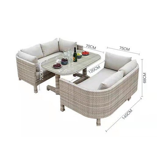 Two double chairs with cushion + table set for limited time limited sale at low price