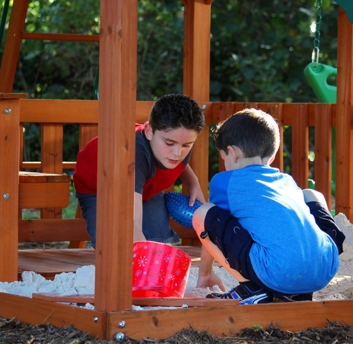 Backyard Discovery Skyfort II All Cedar Wood Swing Set